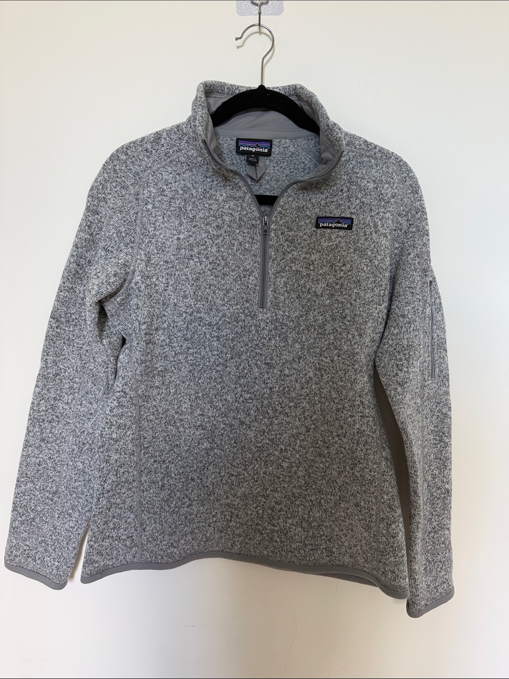 Patagonia Men's Heather Gray Quarter-Zip Pullover Sweater